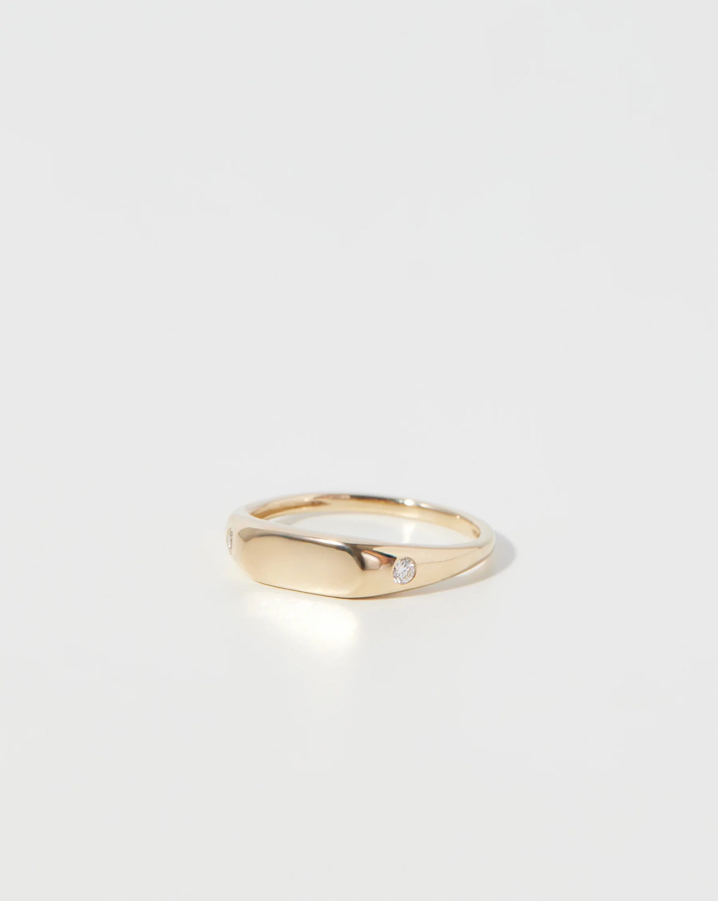 Duo Diamond Signet Ring