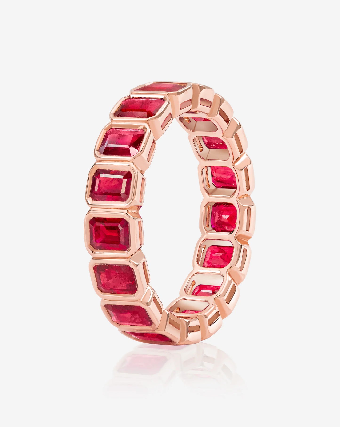Gemstone Bezel Eternity Band