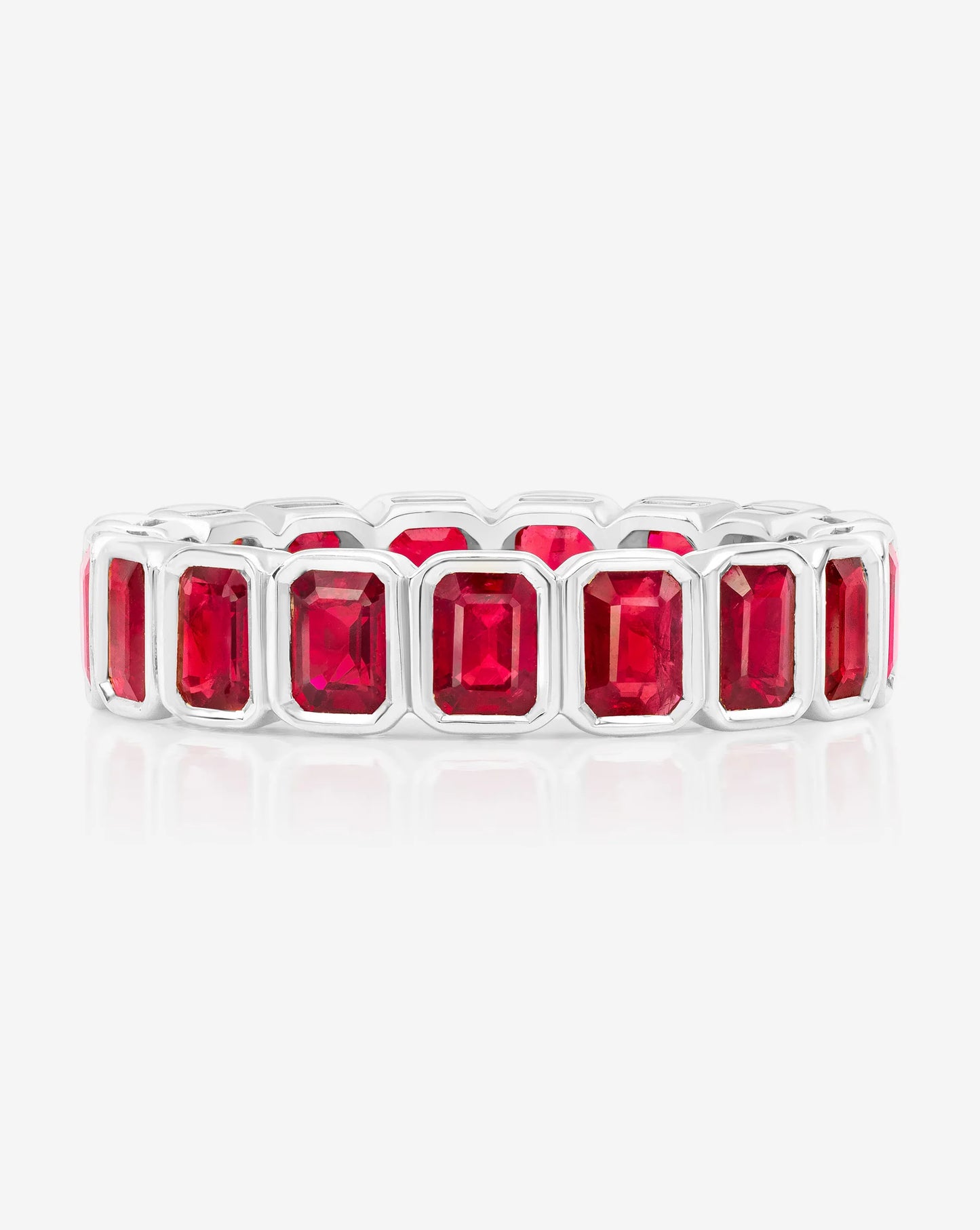 Gemstone Bezel Eternity Band