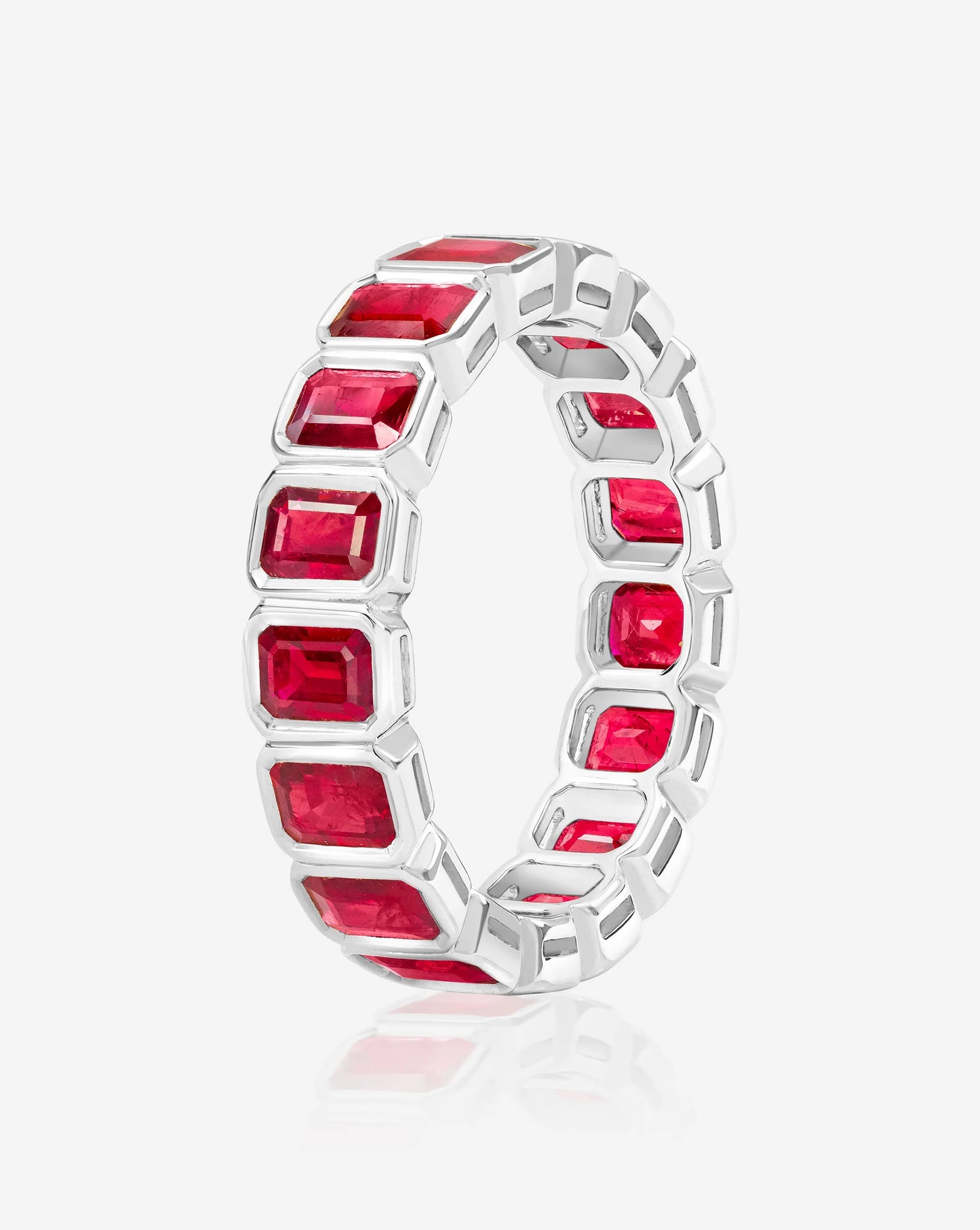 Gemstone Bezel Eternity Band
