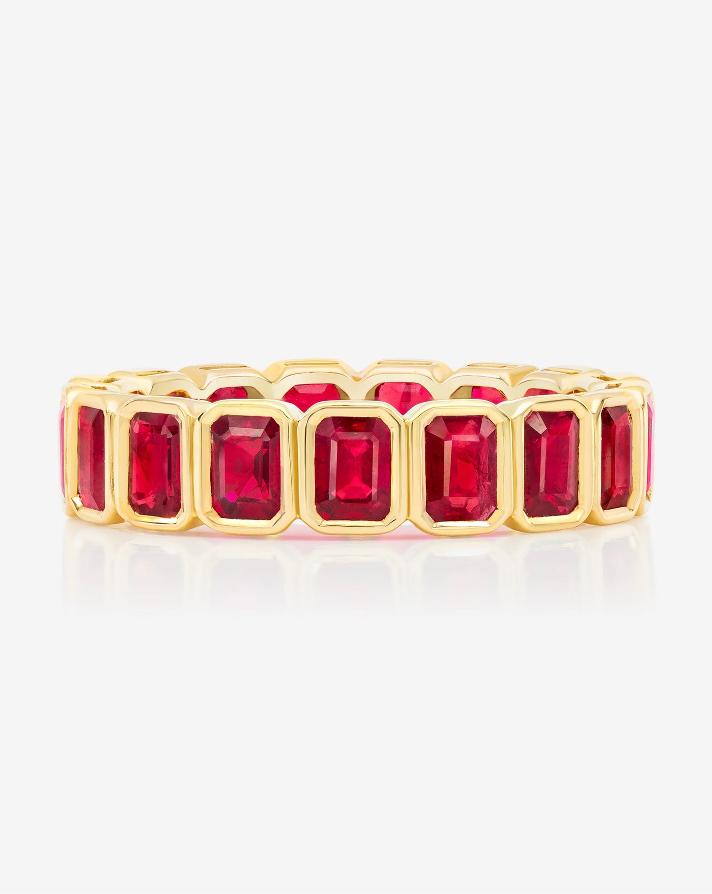 Gemstone Bezel Eternity Band