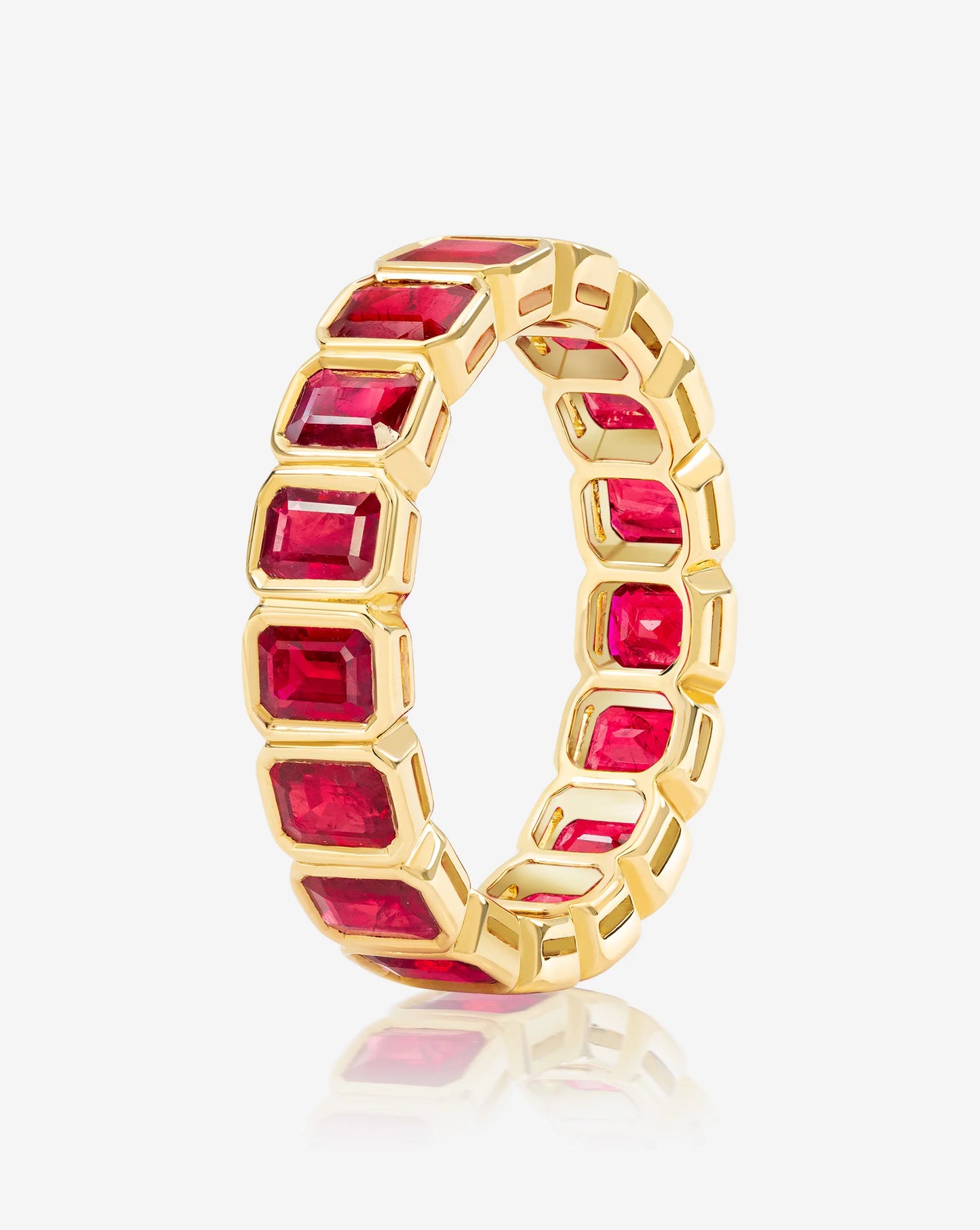 Gemstone Bezel Eternity Band