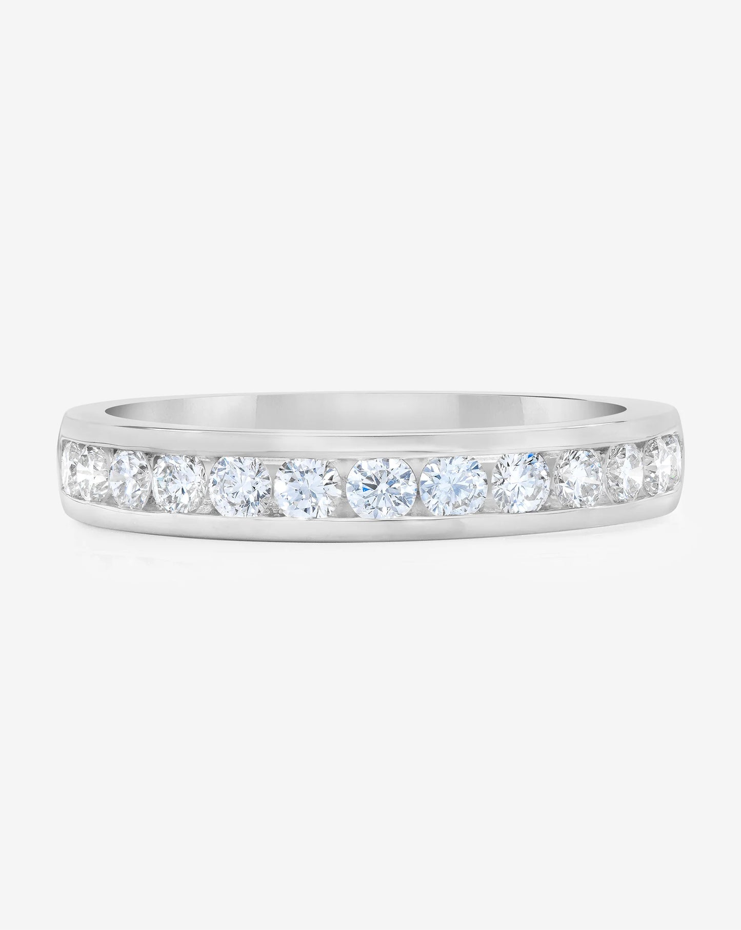 Round Diamond Channel Set Half Band