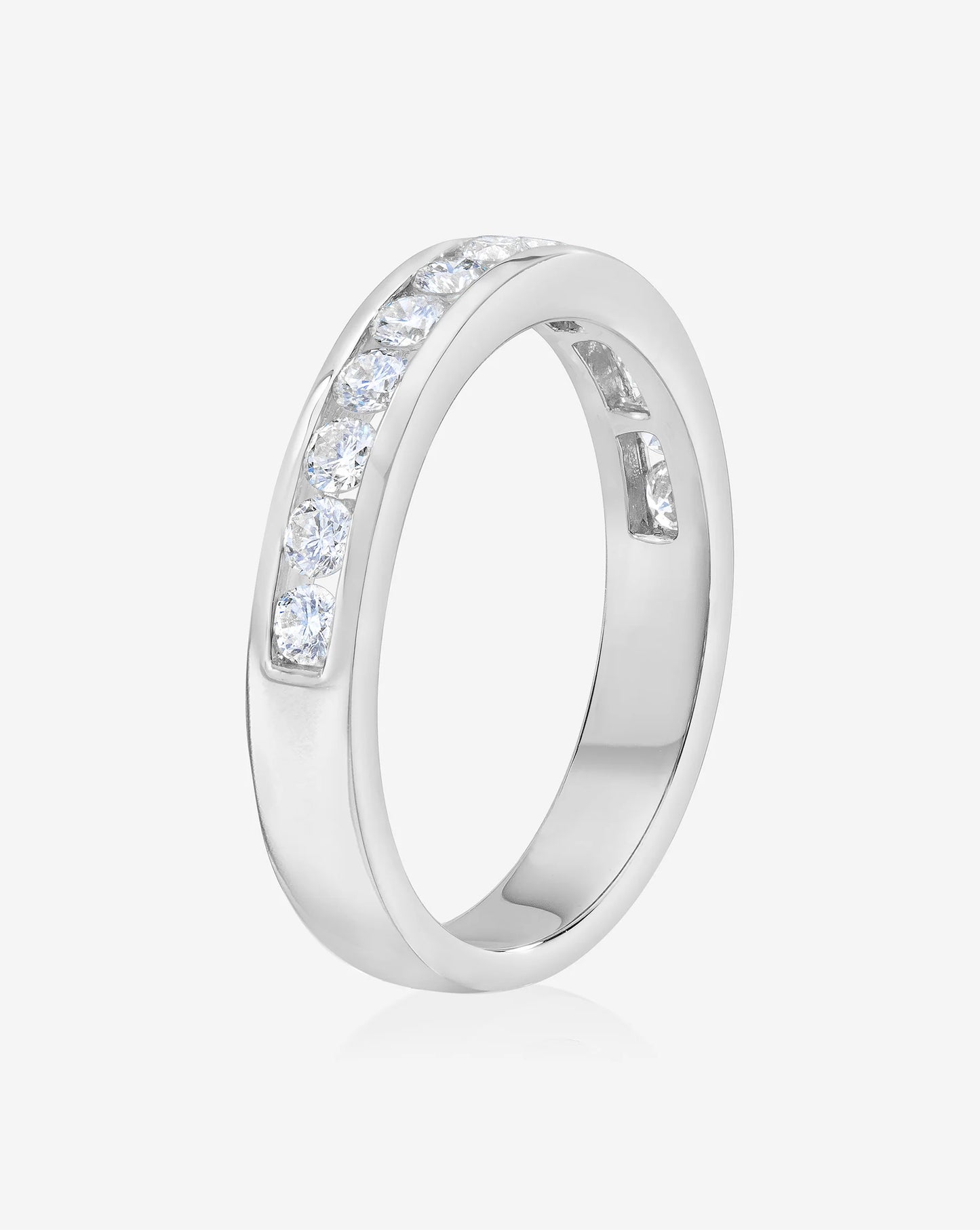 Round Diamond Channel Set Half Band
