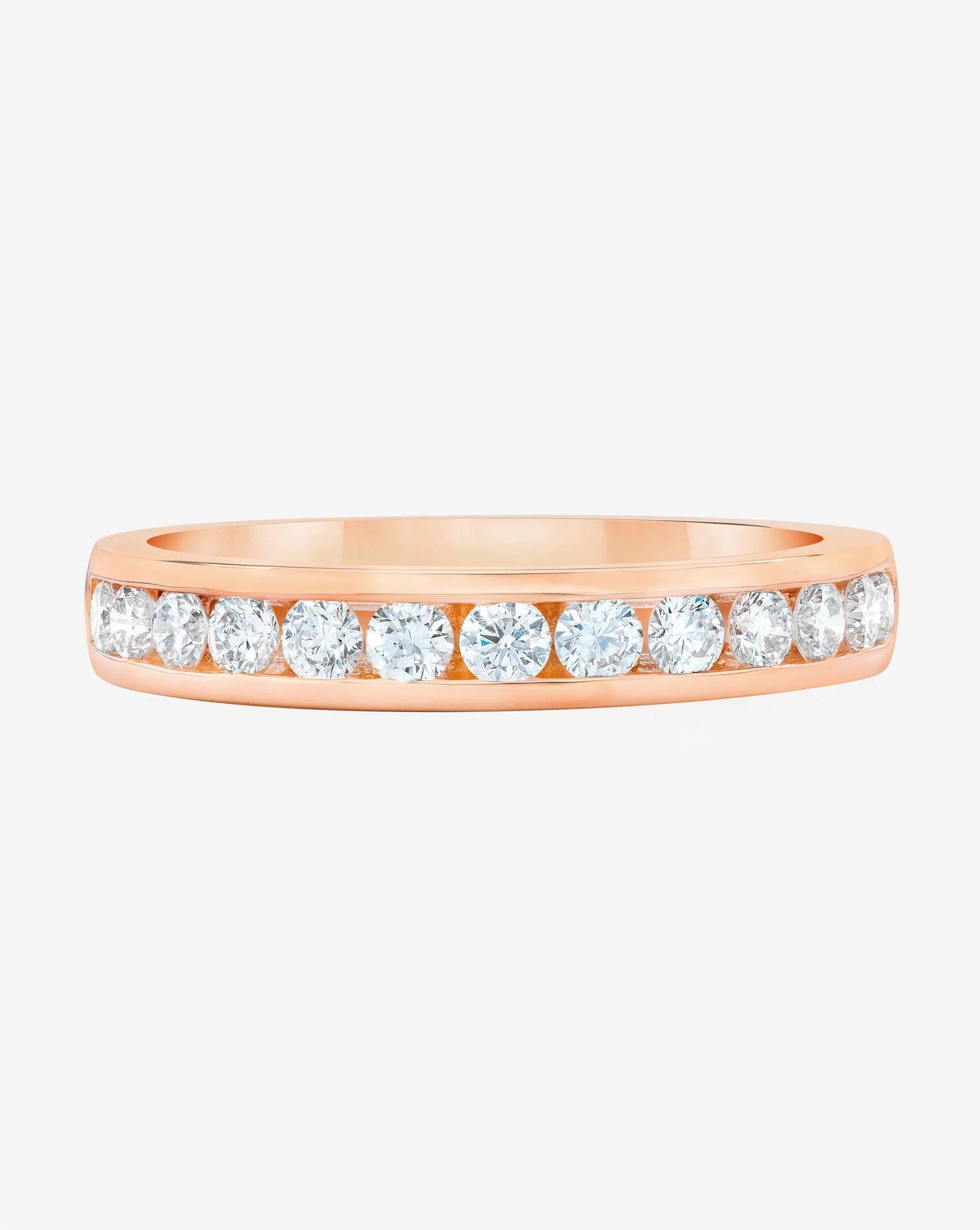 Round Diamond Channel Set Half Band