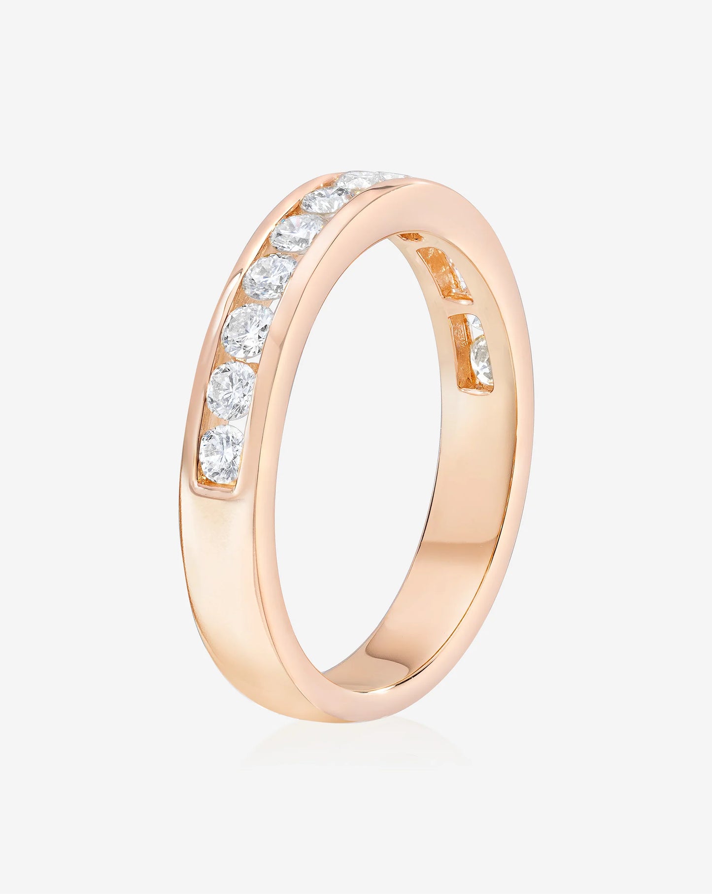 Round Diamond Channel Set Half Band