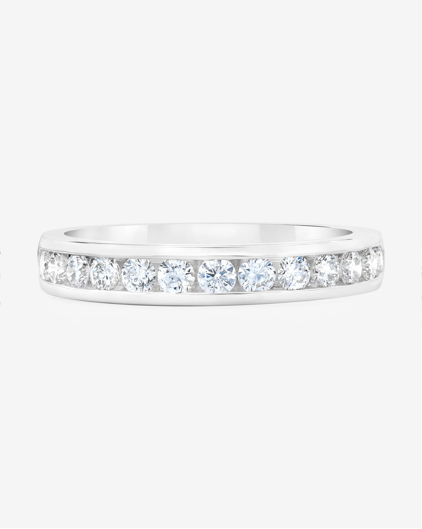 Round Diamond Channel Set Half Band