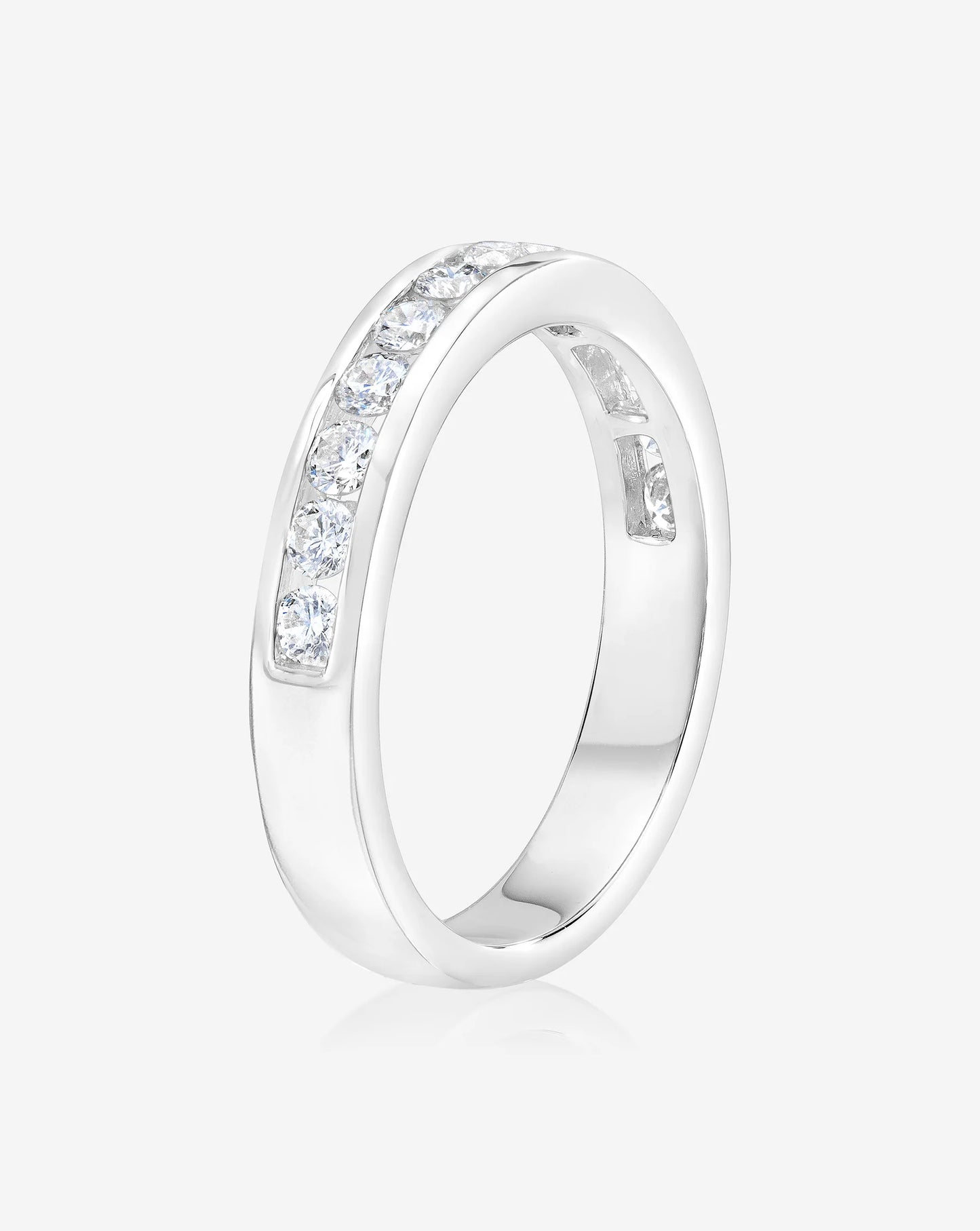 Round Diamond Channel Set Half Band
