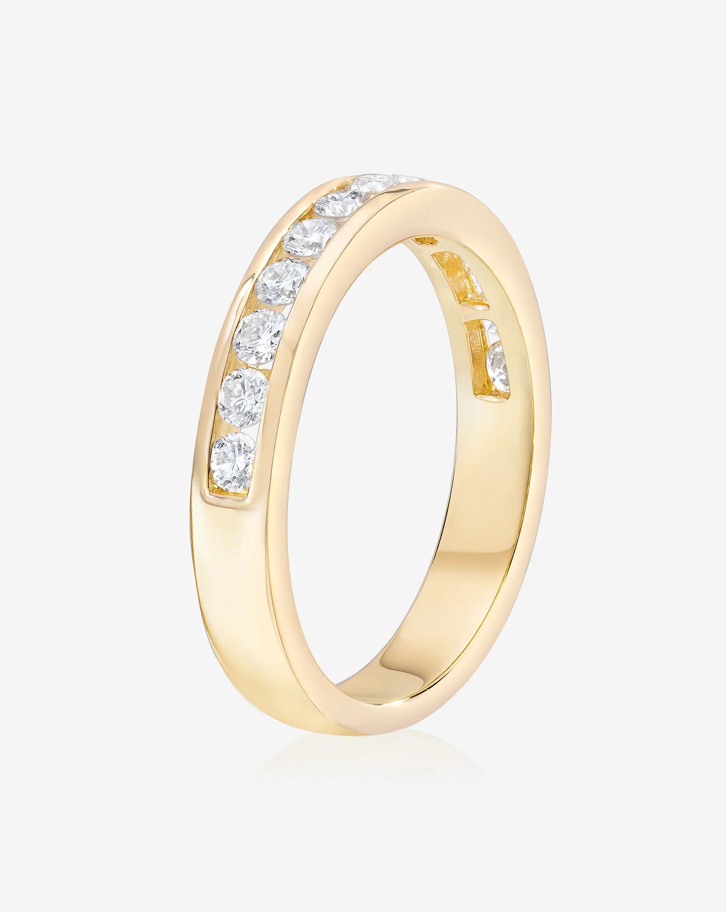 Round Diamond Channel Set Half Band