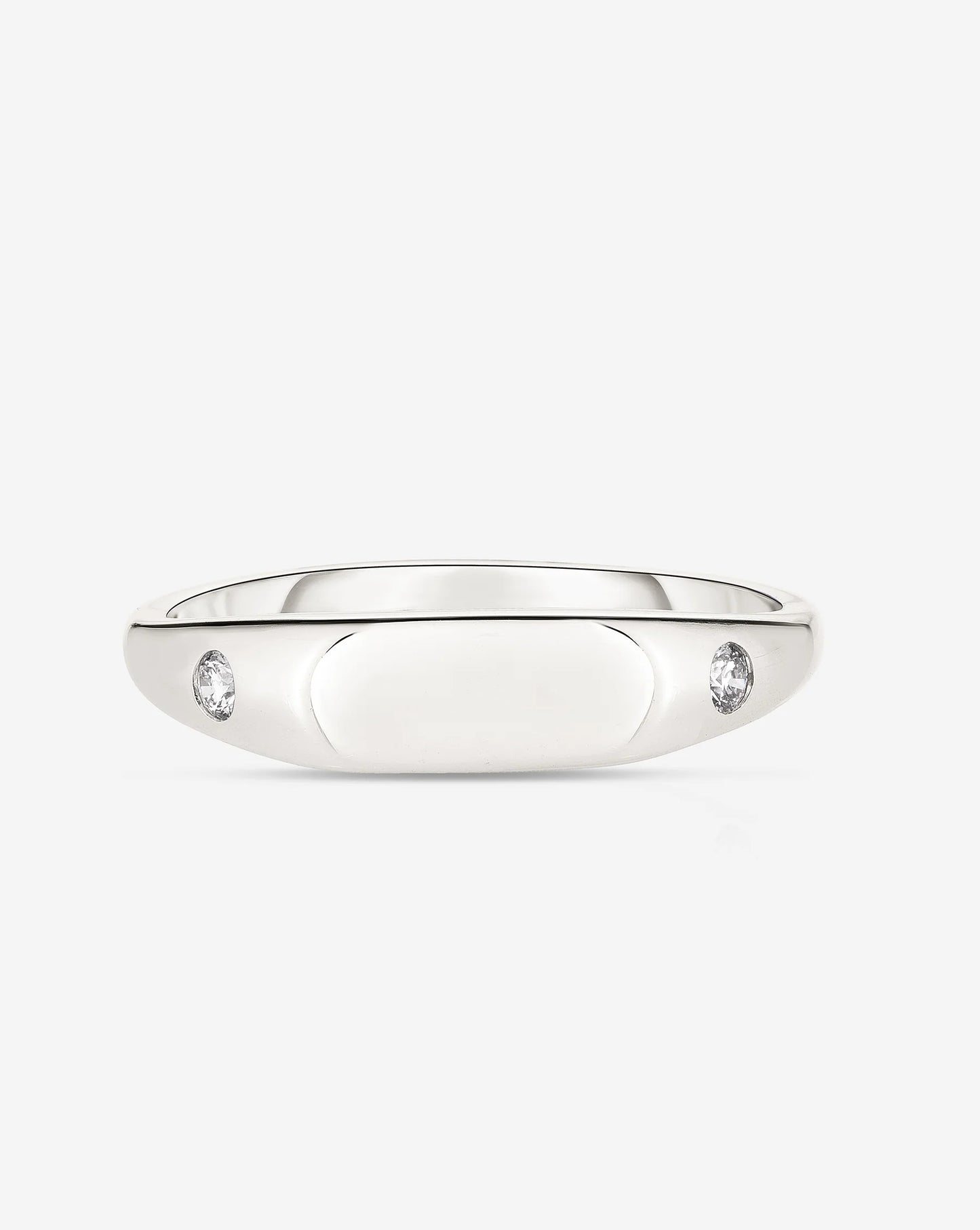 Duo Diamond Signet Ring