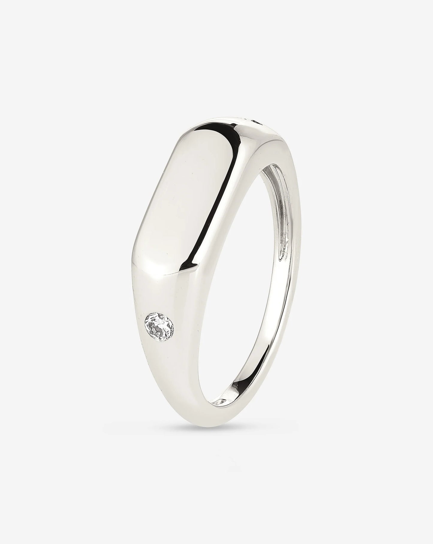 Duo Diamond Signet Ring