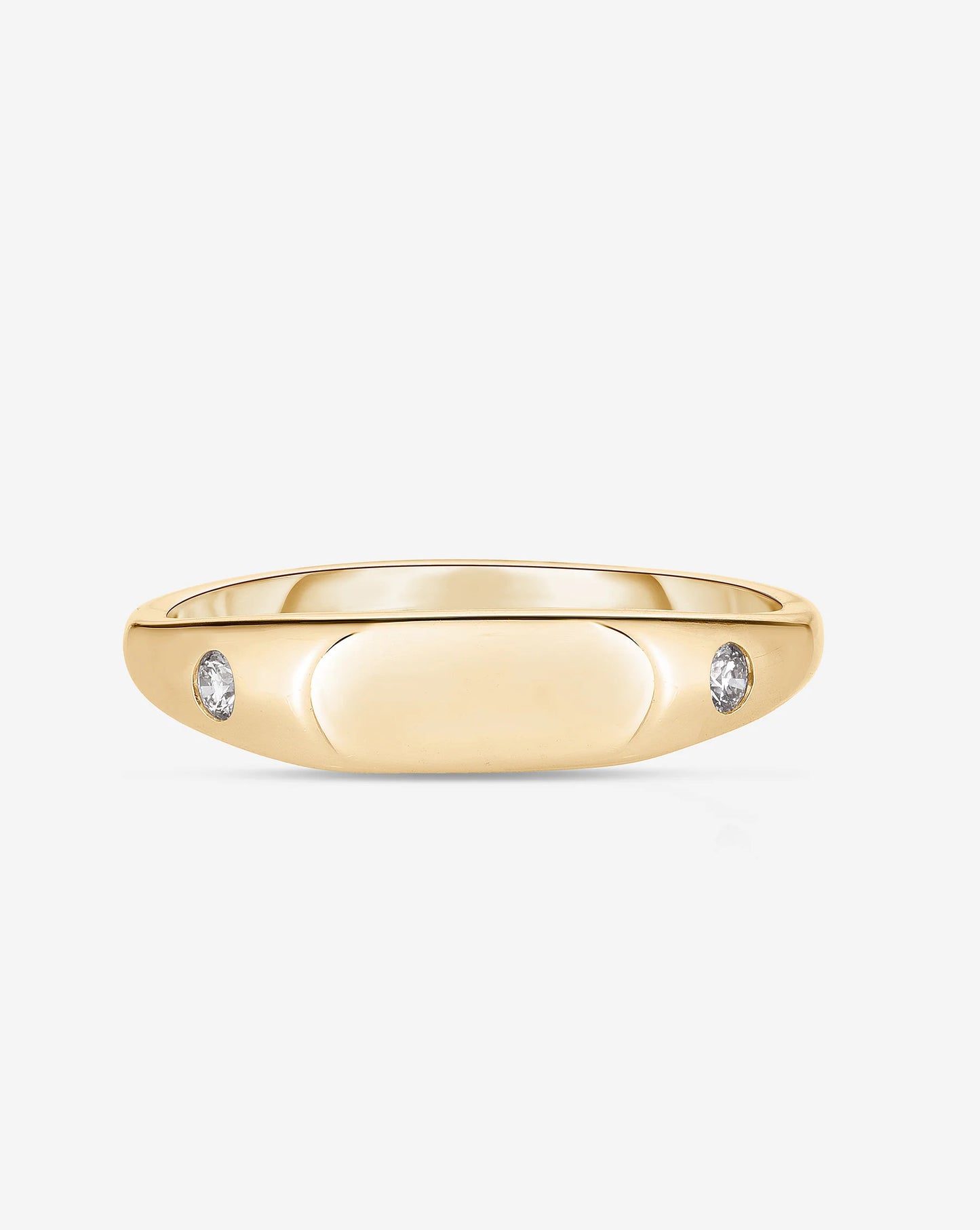 Duo Diamond Signet Ring