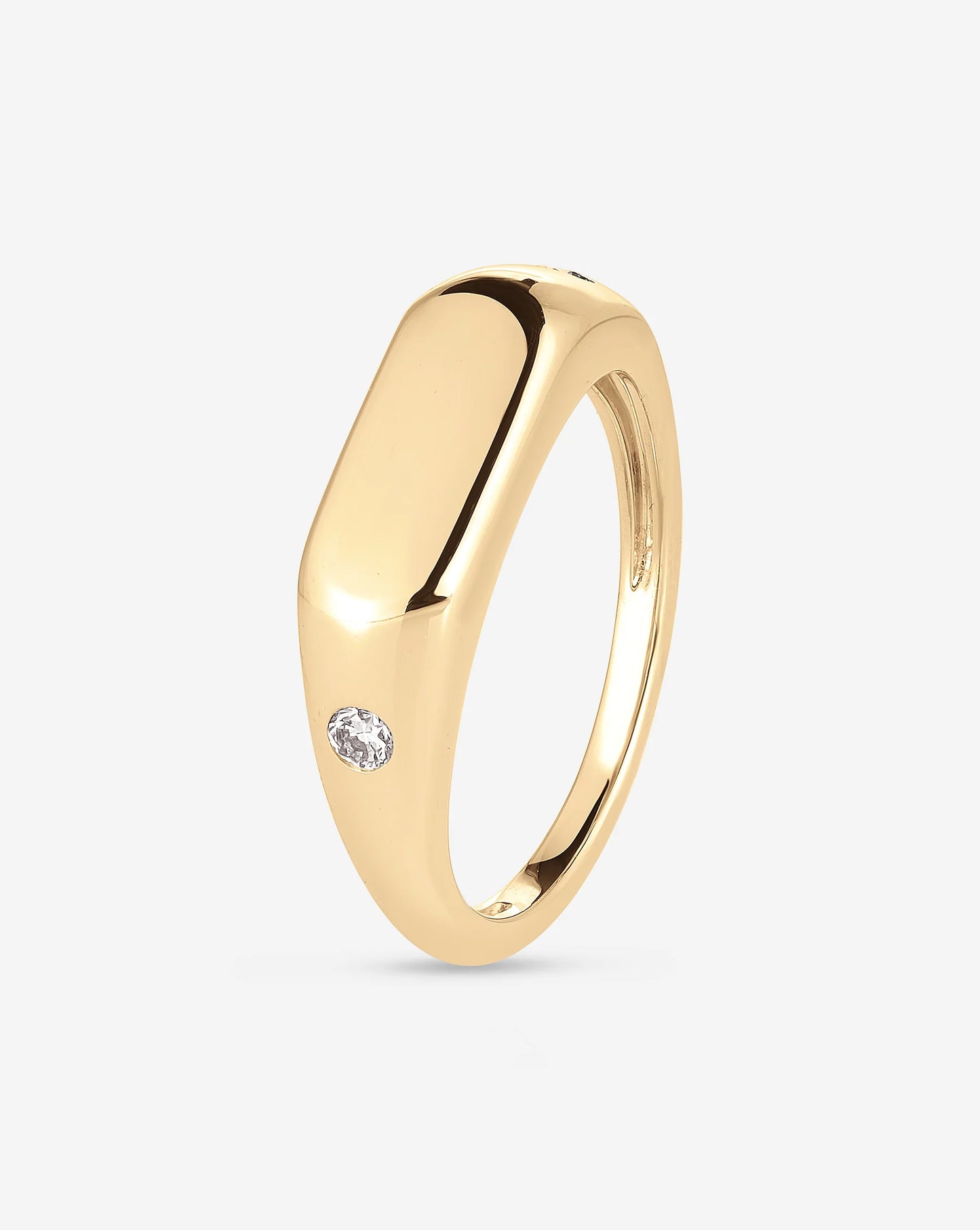 Duo Diamond Signet Ring