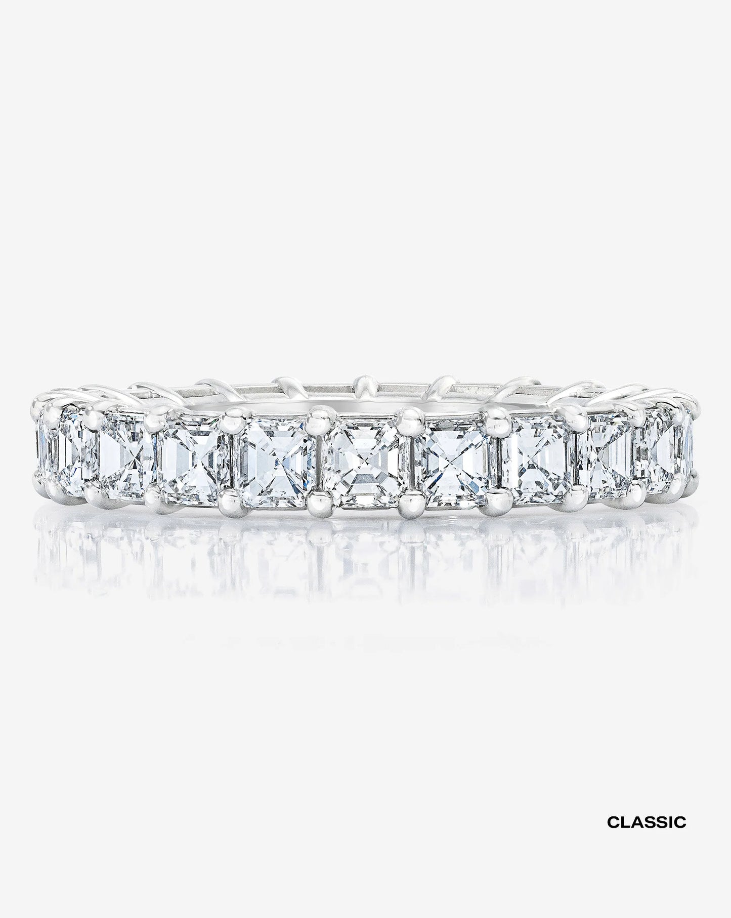 Lab Grown Asscher Diamond Eternity Band