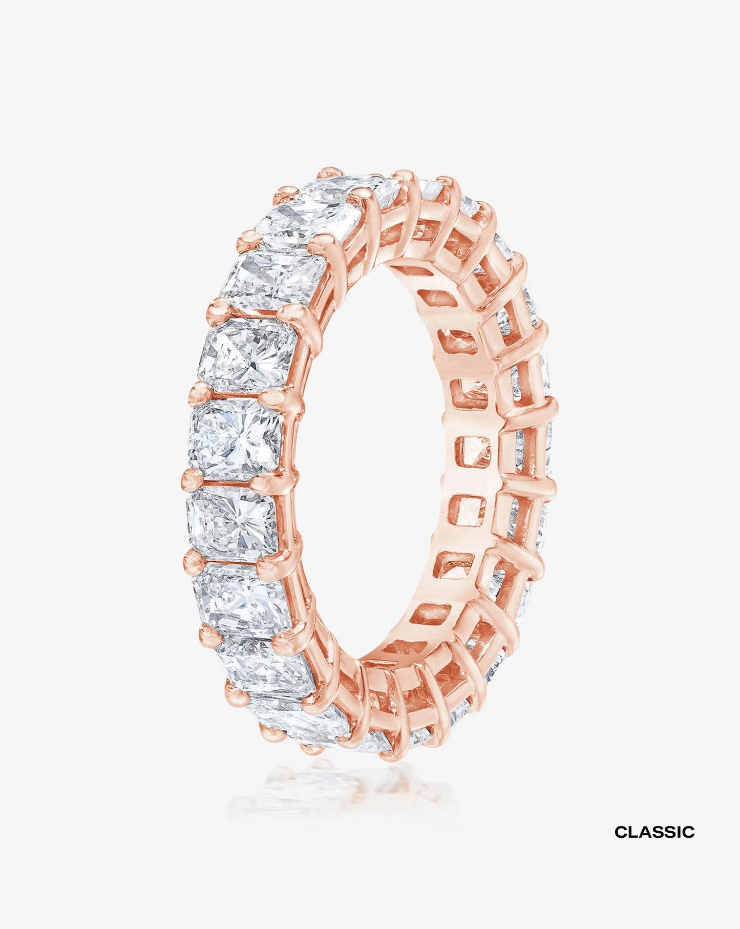 Lab Grown Radiant Diamond Eternity Band