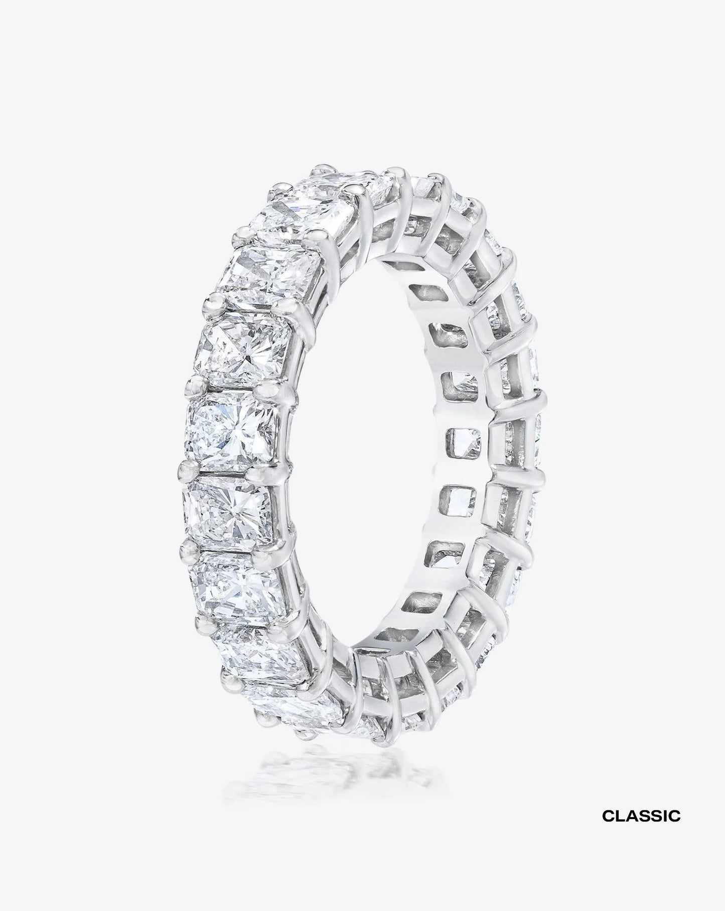 Lab Grown Radiant Diamond Eternity Band