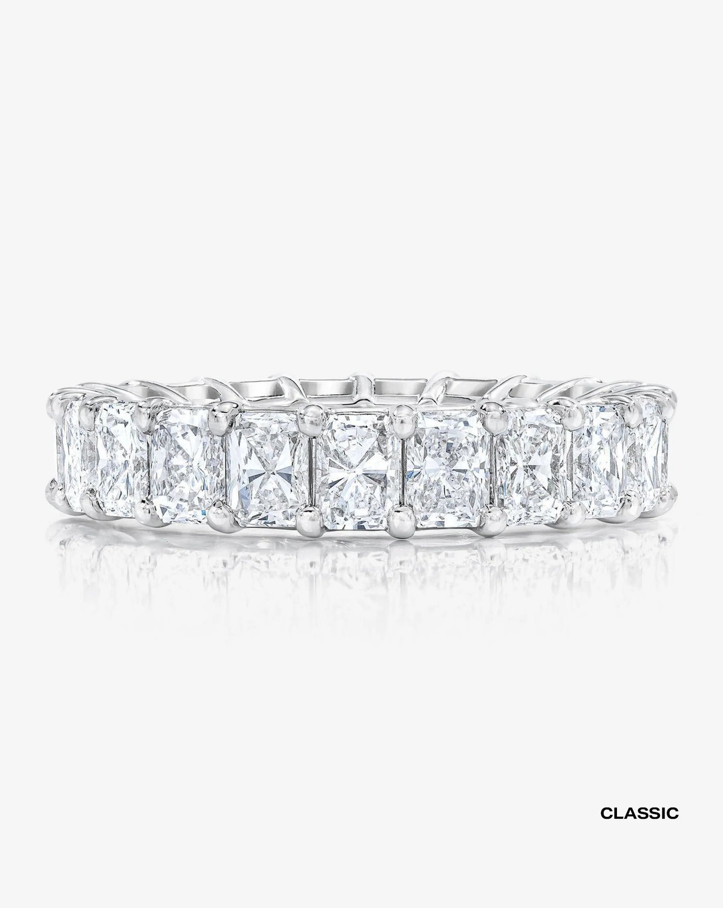 Lab Grown Radiant Diamond Eternity Band