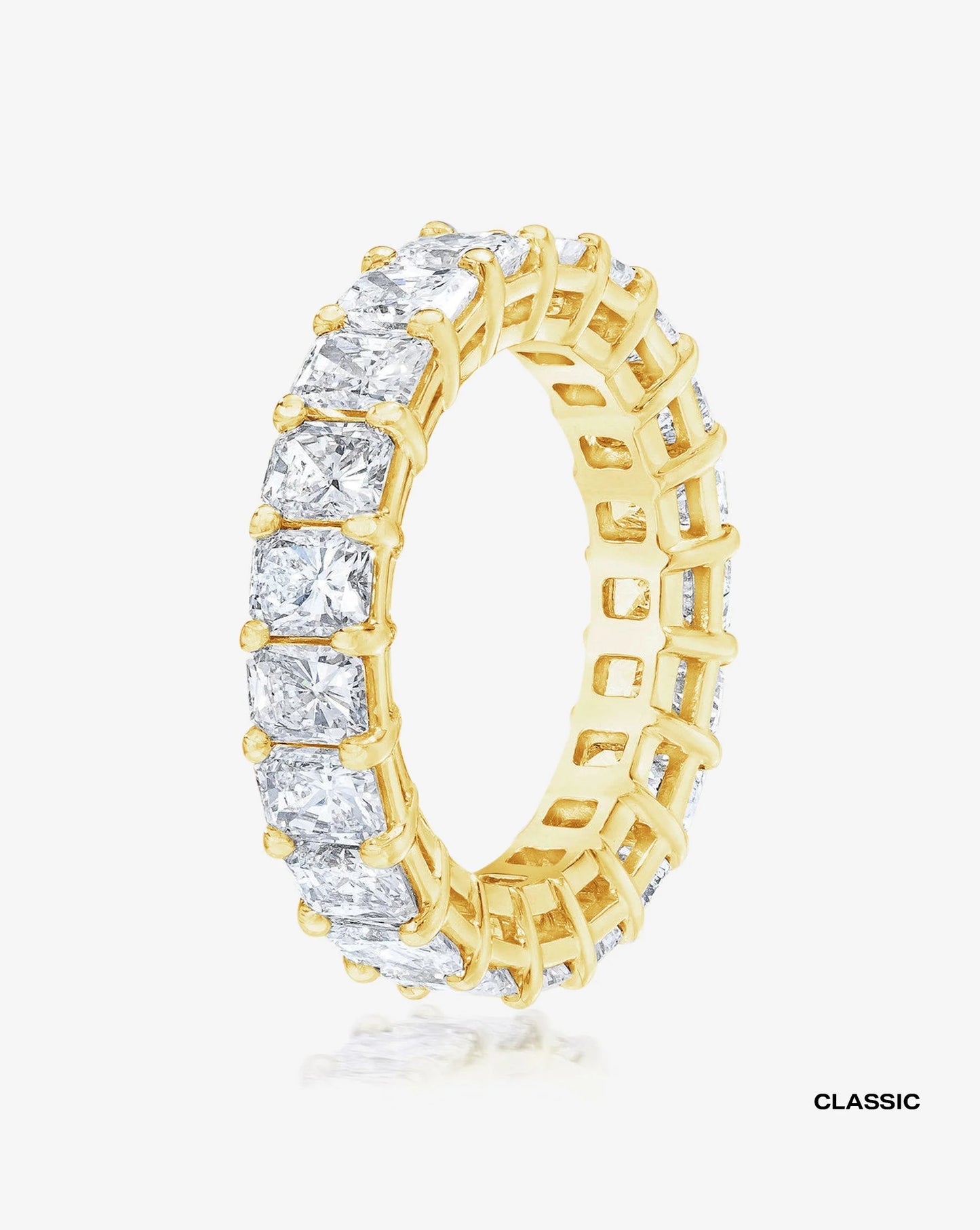 Lab Grown Radiant Diamond Eternity Band