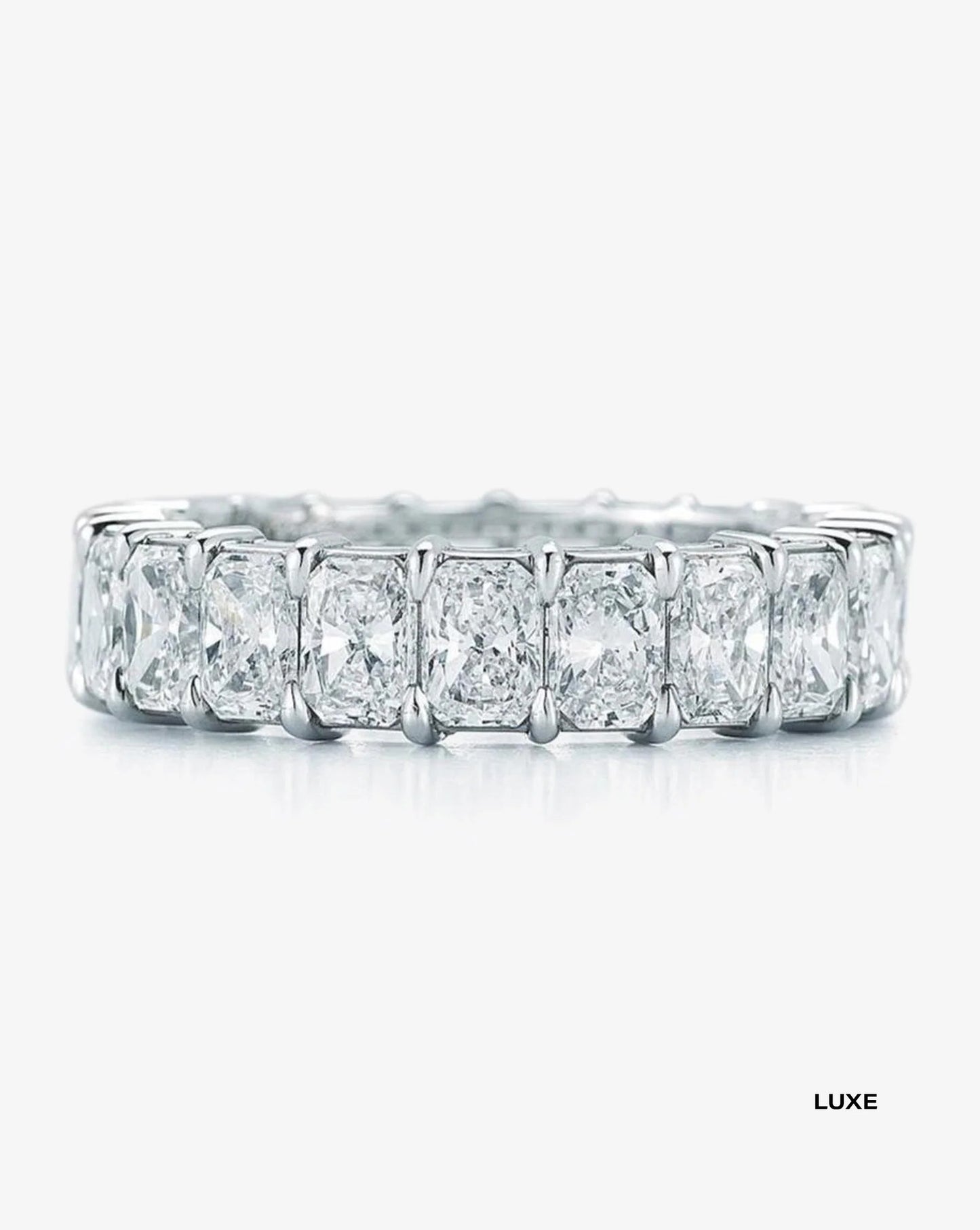 Lab Grown Radiant Diamond Eternity Band