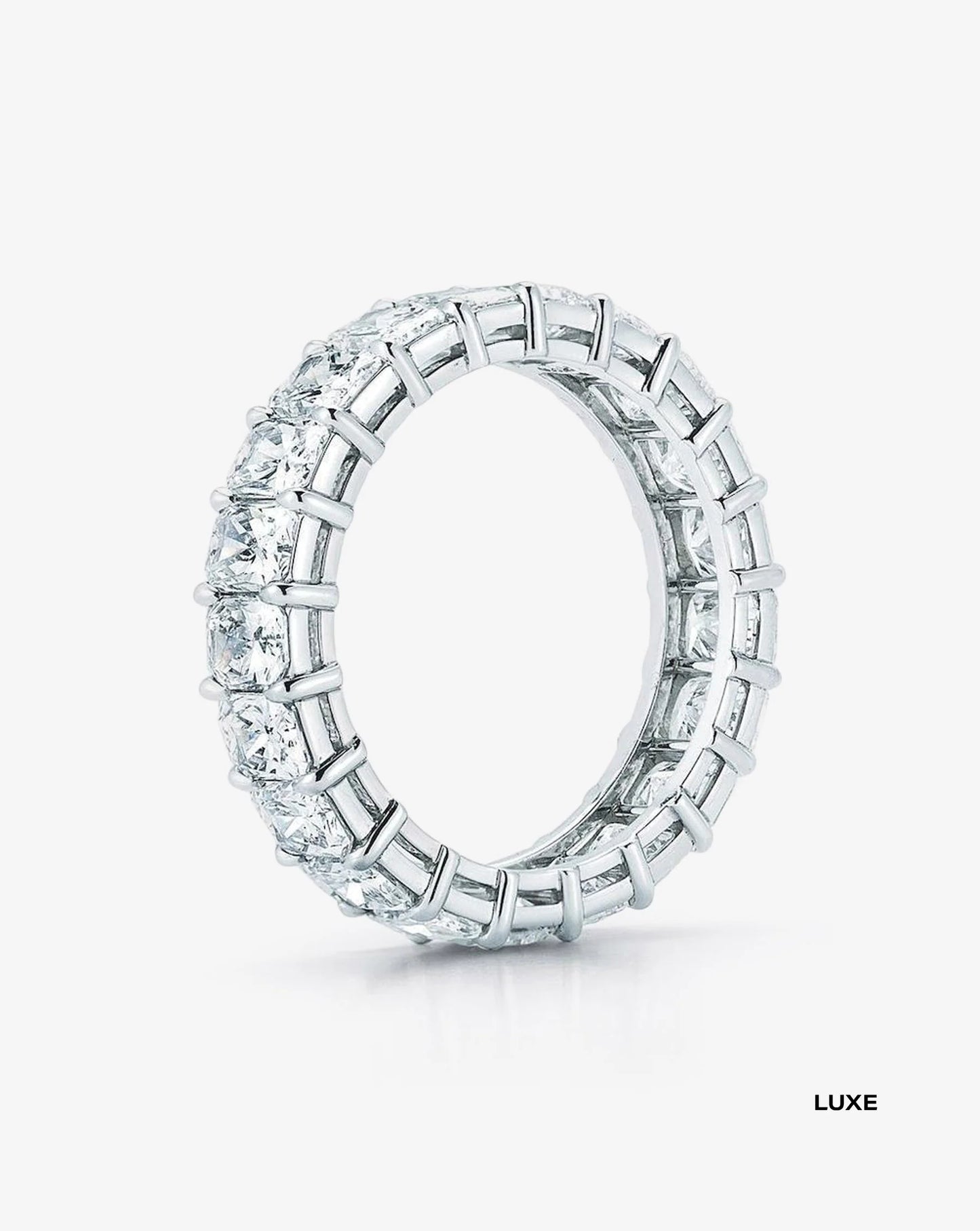 Lab Grown Radiant Diamond Eternity Band