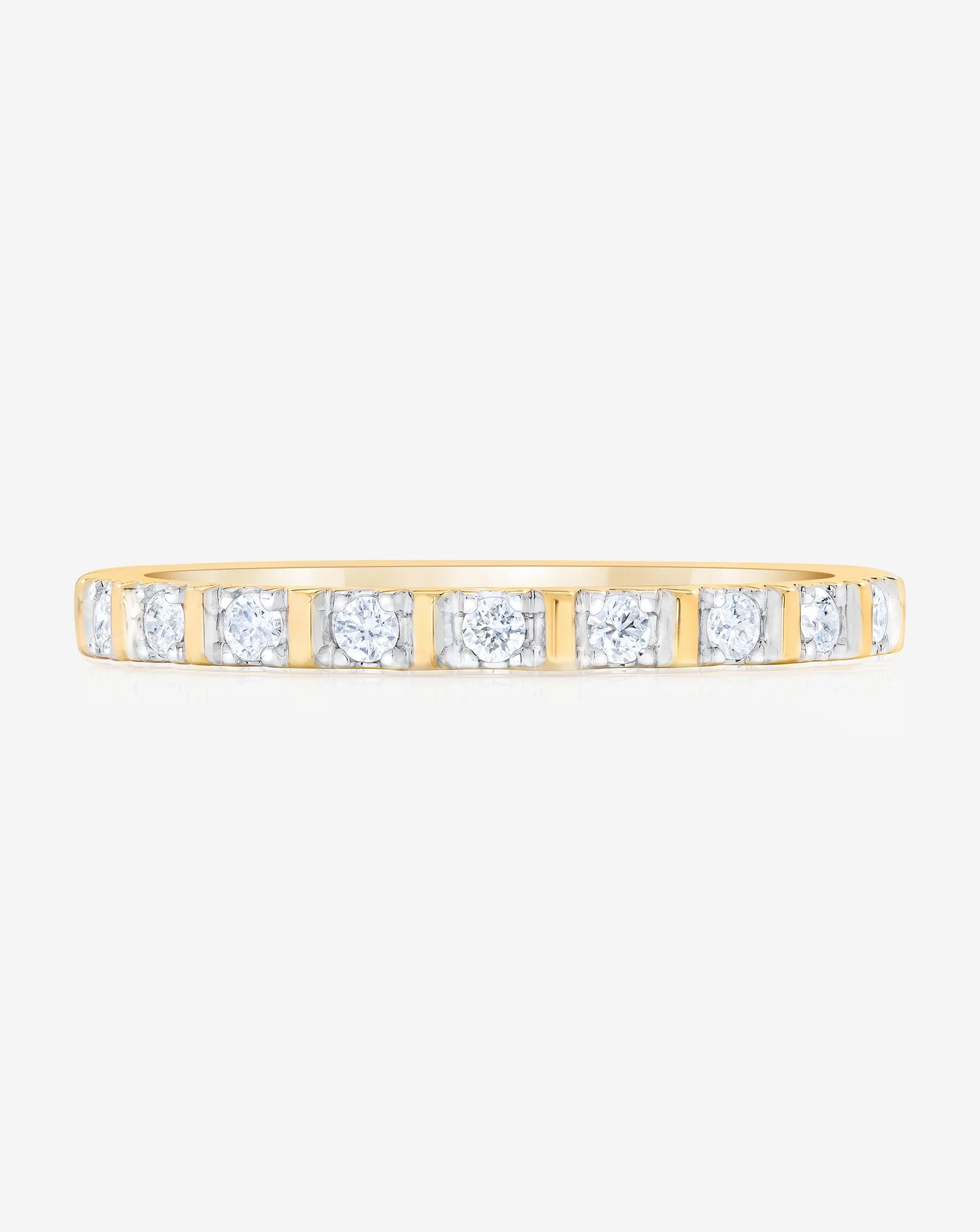 Fluted Diamond Ring