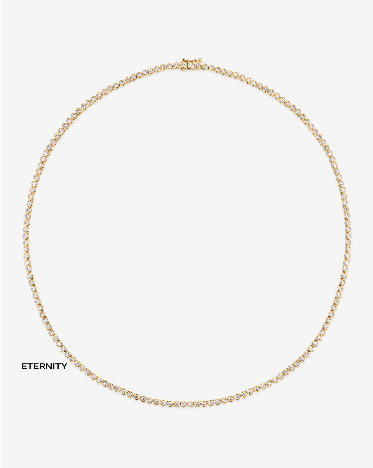 Bezel Mini Diamond Tennis Necklace