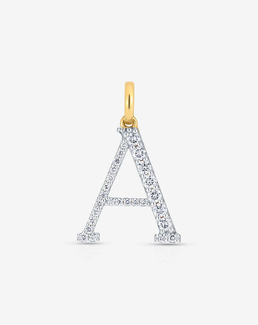 Large Diamond Initial Pendant