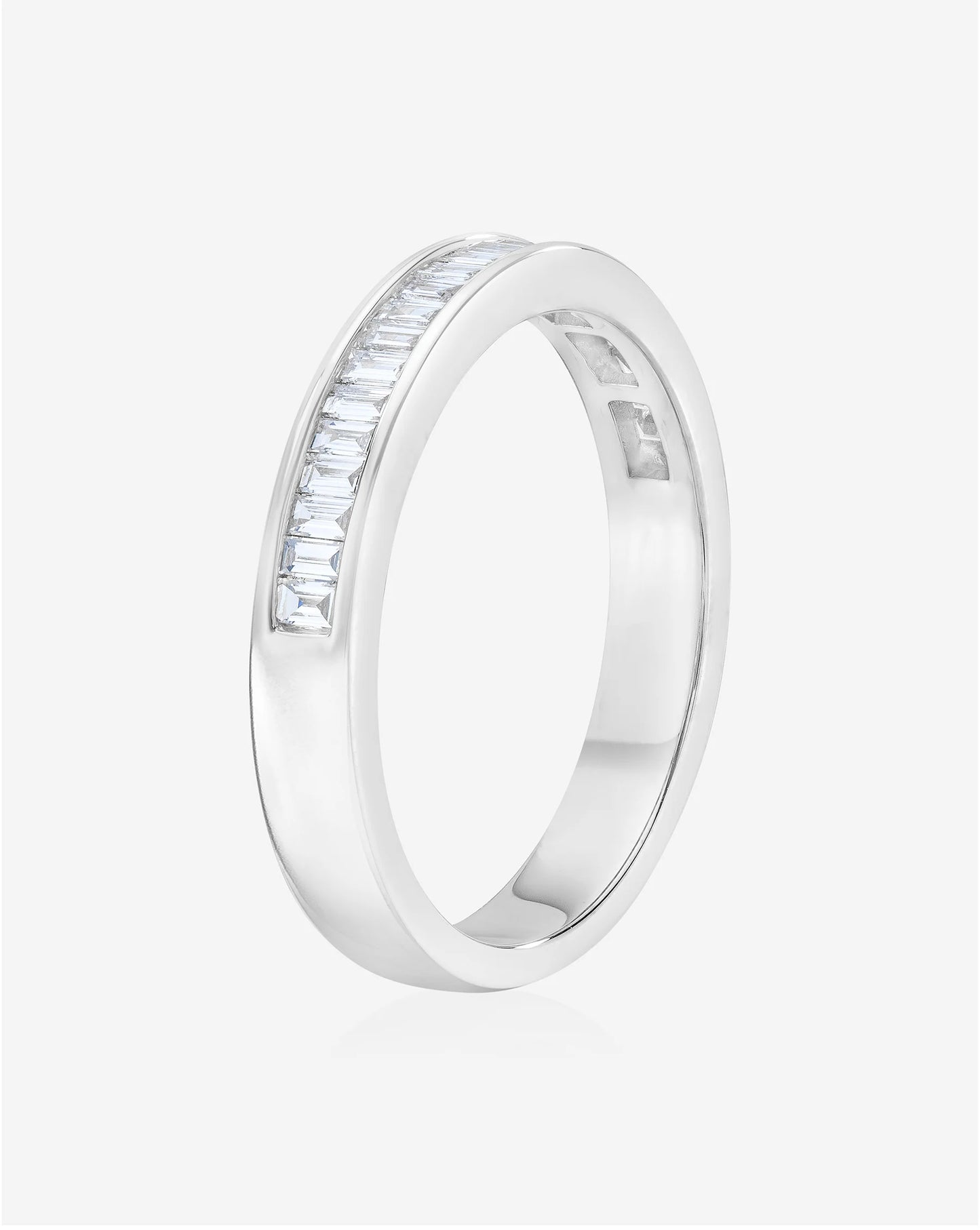 Baguette Diamond Channel Set Half Band