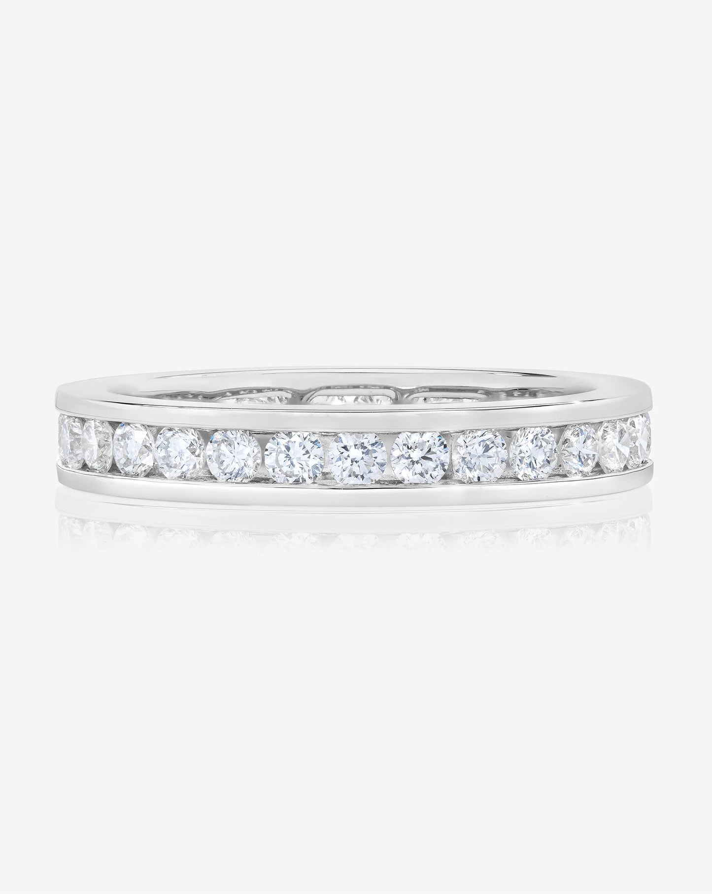 Round Diamond Channel Set Eternity Band