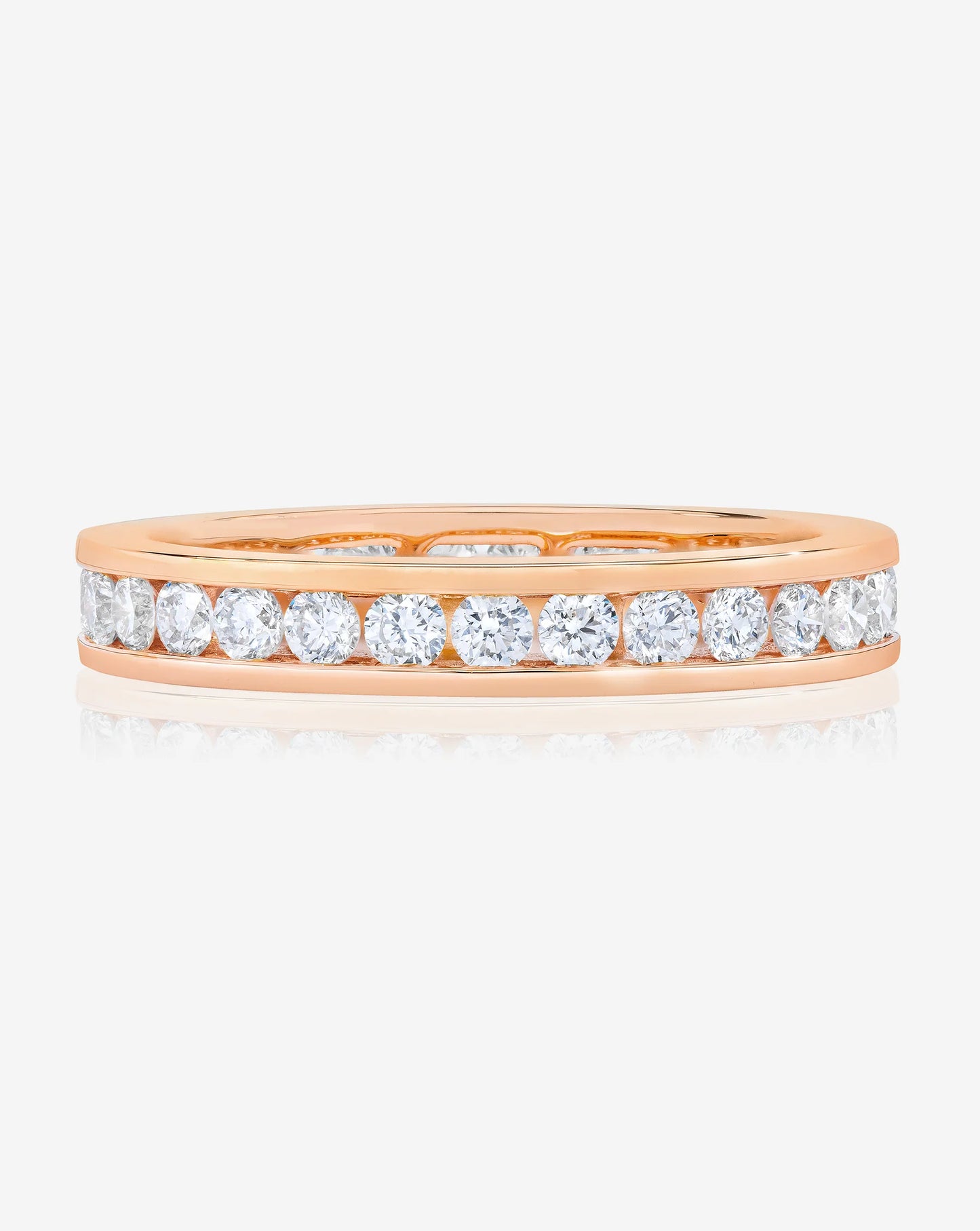 Round Diamond Channel Set Eternity Band