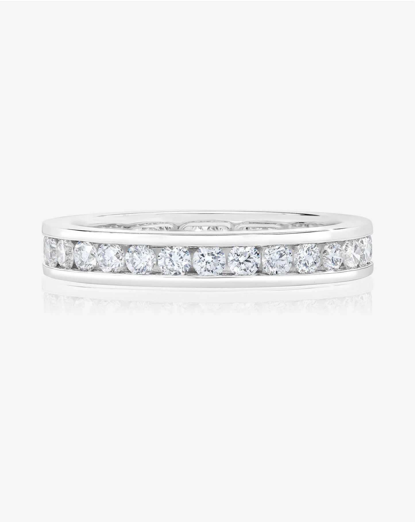 Round Diamond Channel Set Eternity Band