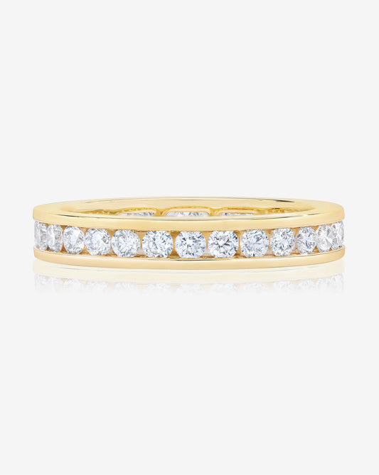 Round Diamond Channel Set Eternity Band