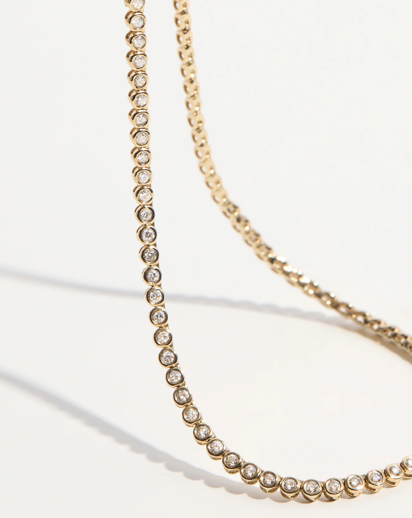 Bezel Mini Diamond Tennis Necklace