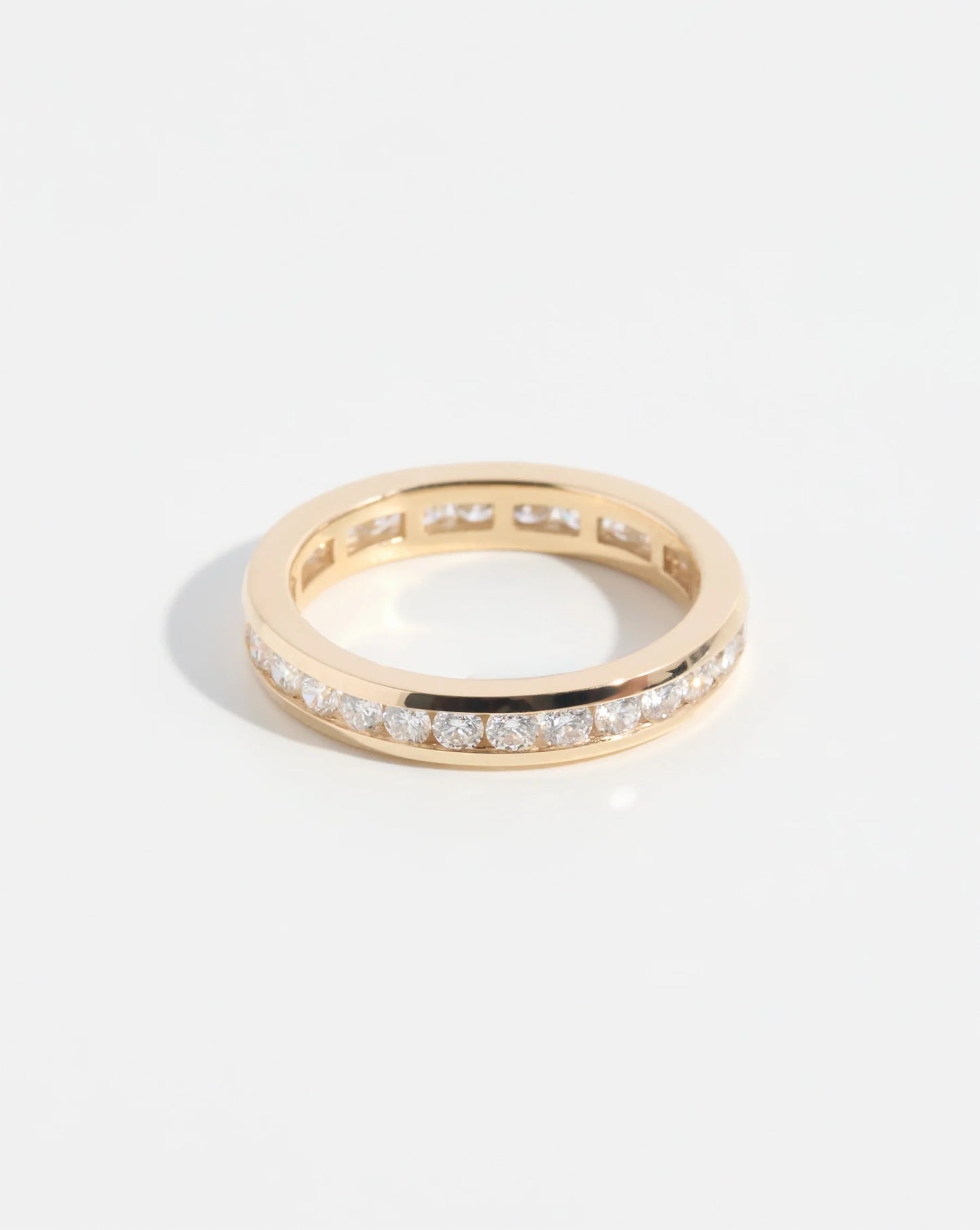 Round Diamond Channel Set Eternity Band