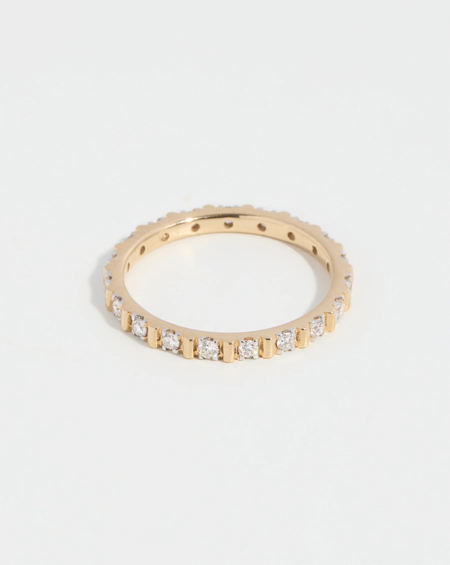 Fluted Diamond Ring