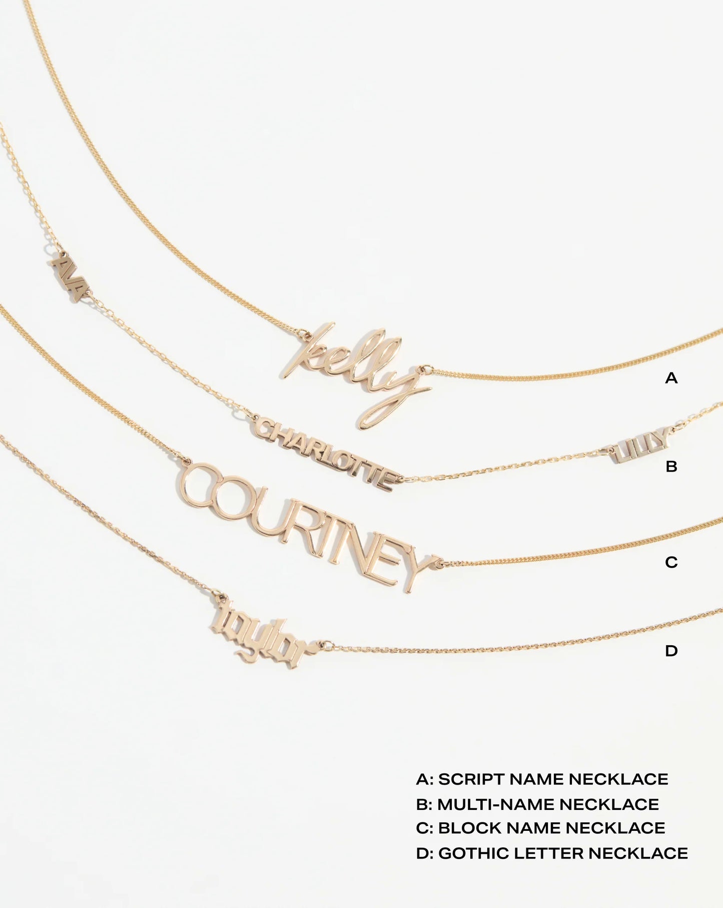 Personalized Block Name Necklace