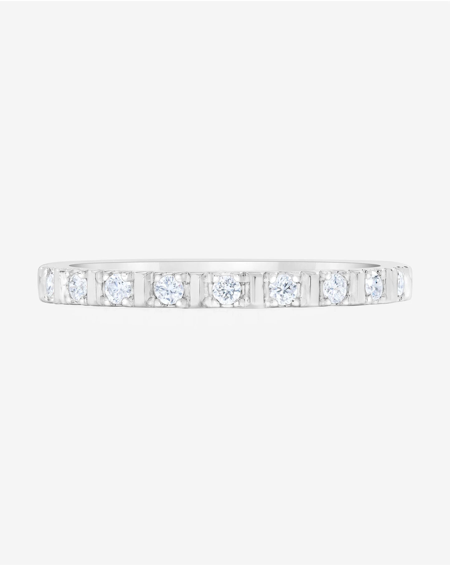 Fluted Diamond Ring