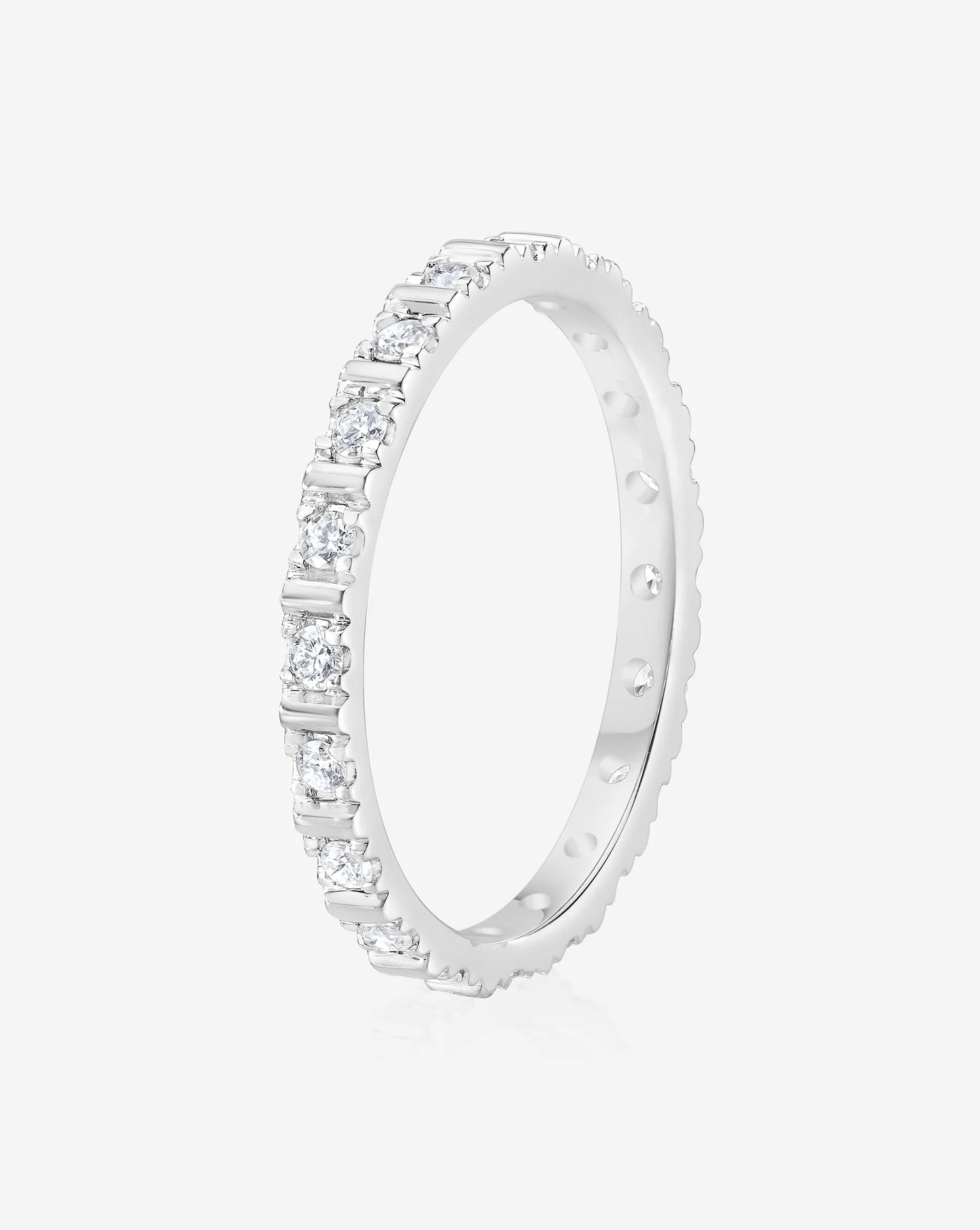 Fluted Diamond Ring