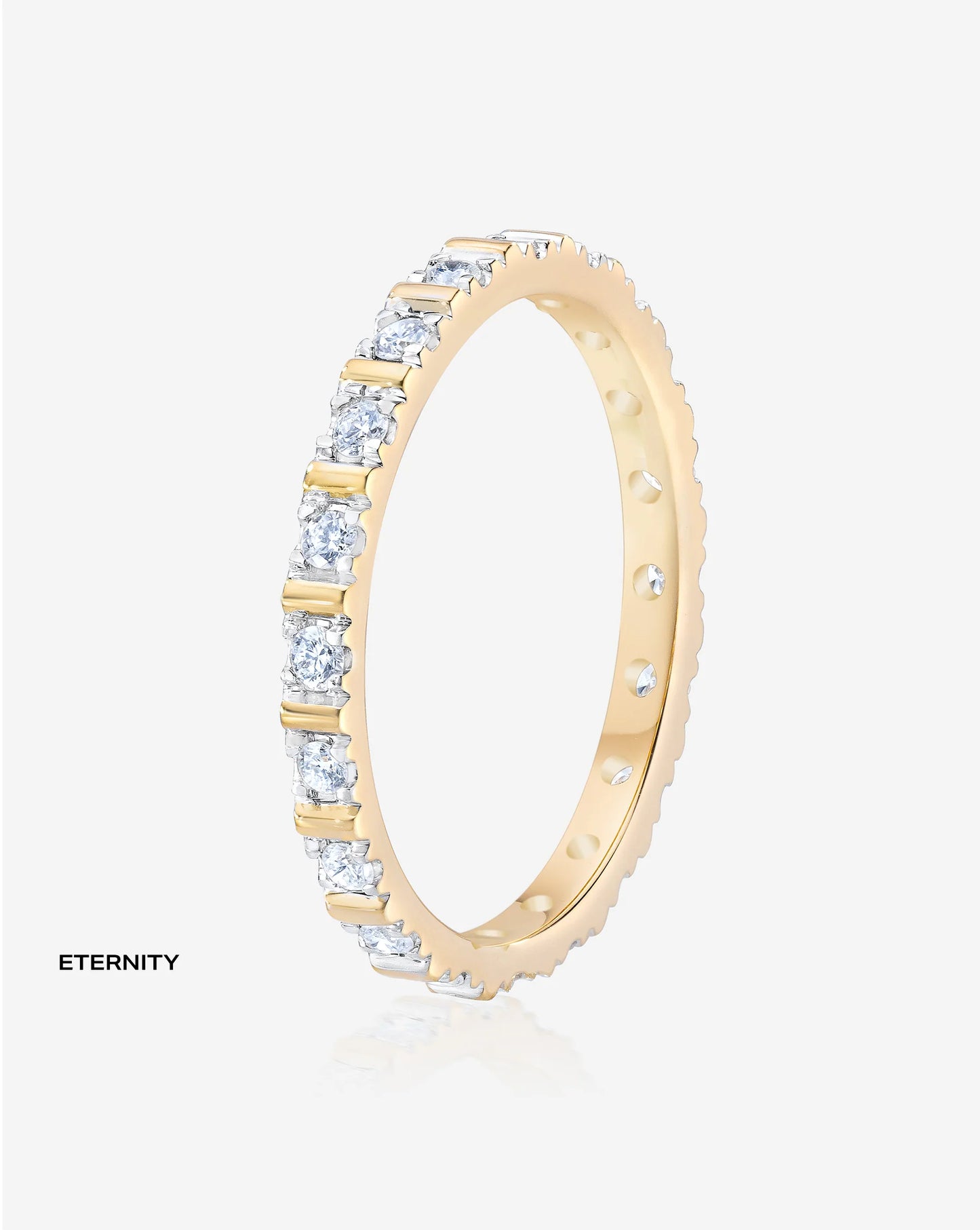 Fluted Diamond Ring