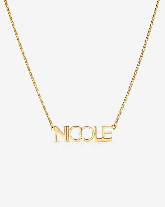 Personalized Block Name Necklace